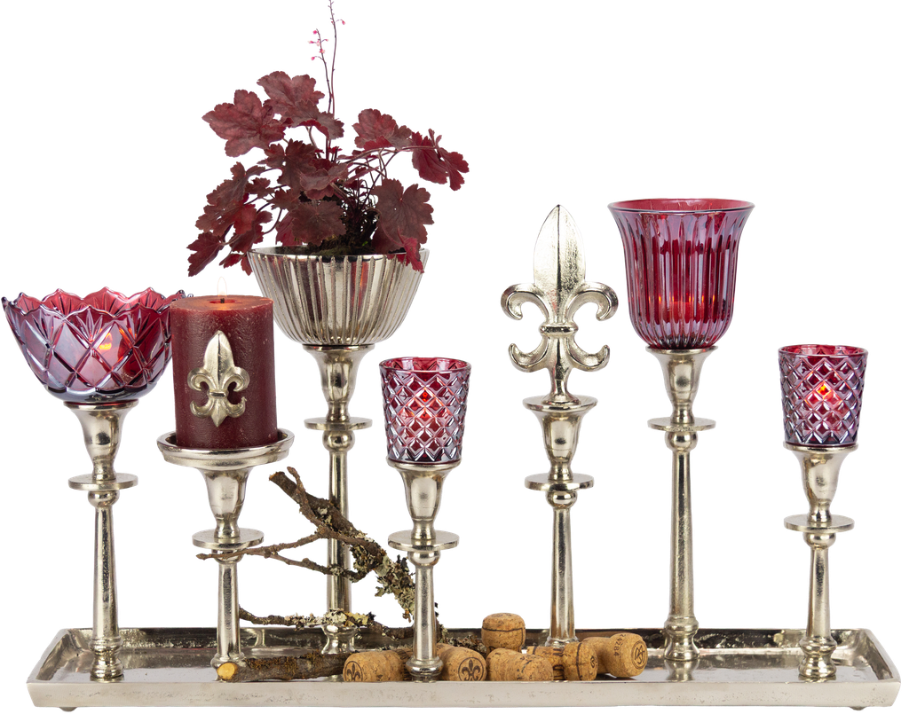 STELLA Teelicht-Aufsatzglas rot