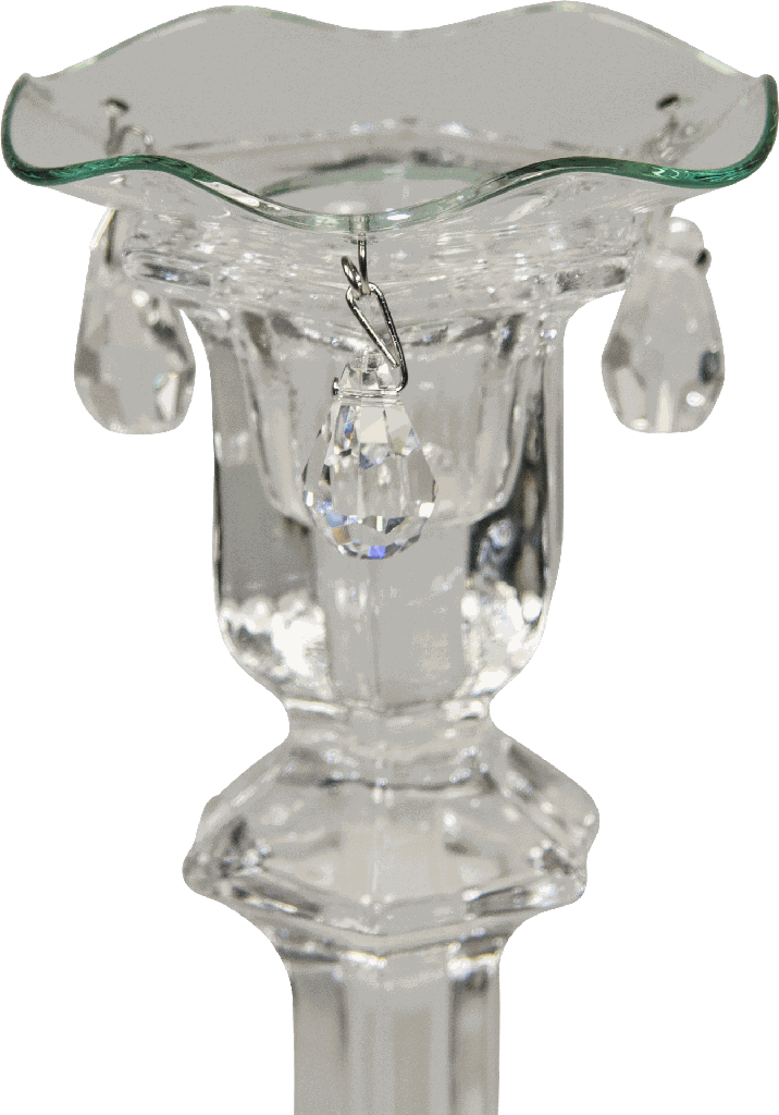 Kerzenteller Ø 7 cm mit 3 Kristallen