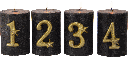ADVENT Kerzenpin Zahlen 1-4 Set