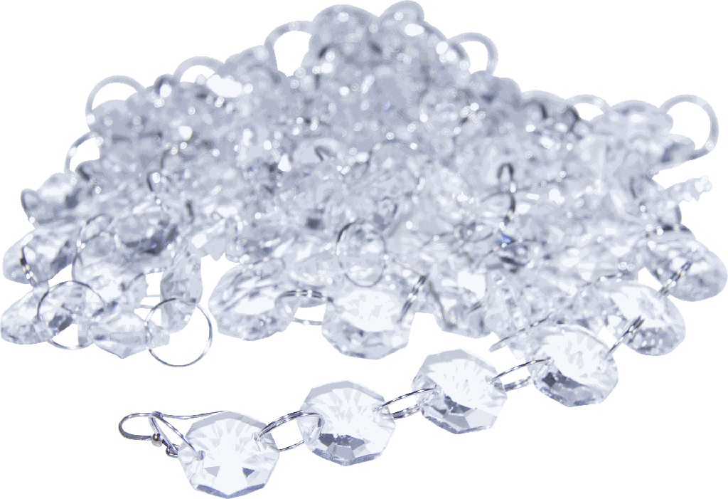 CRYSTAL Kette Länge 180 cm Glas klar