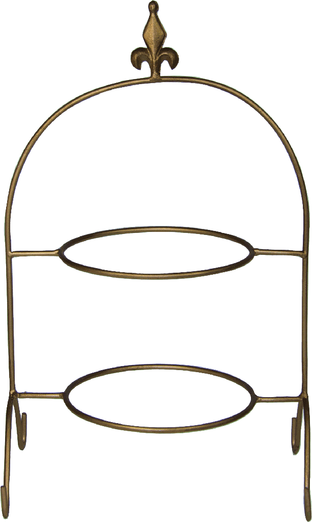 BOURBONE Tellerhalter 2-er 46,5 cm Metall gold