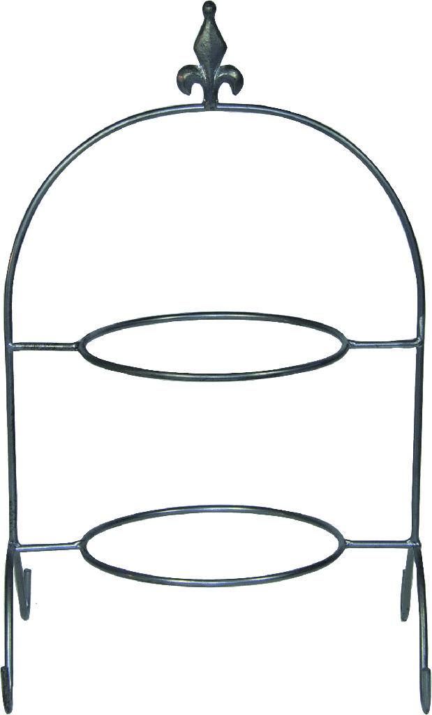 BOURBONE Tellerhalter 2-er 46,5 cm Metall silber