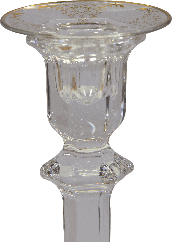 Kerzenteller Ø 7 cm Dekor Ranken gold