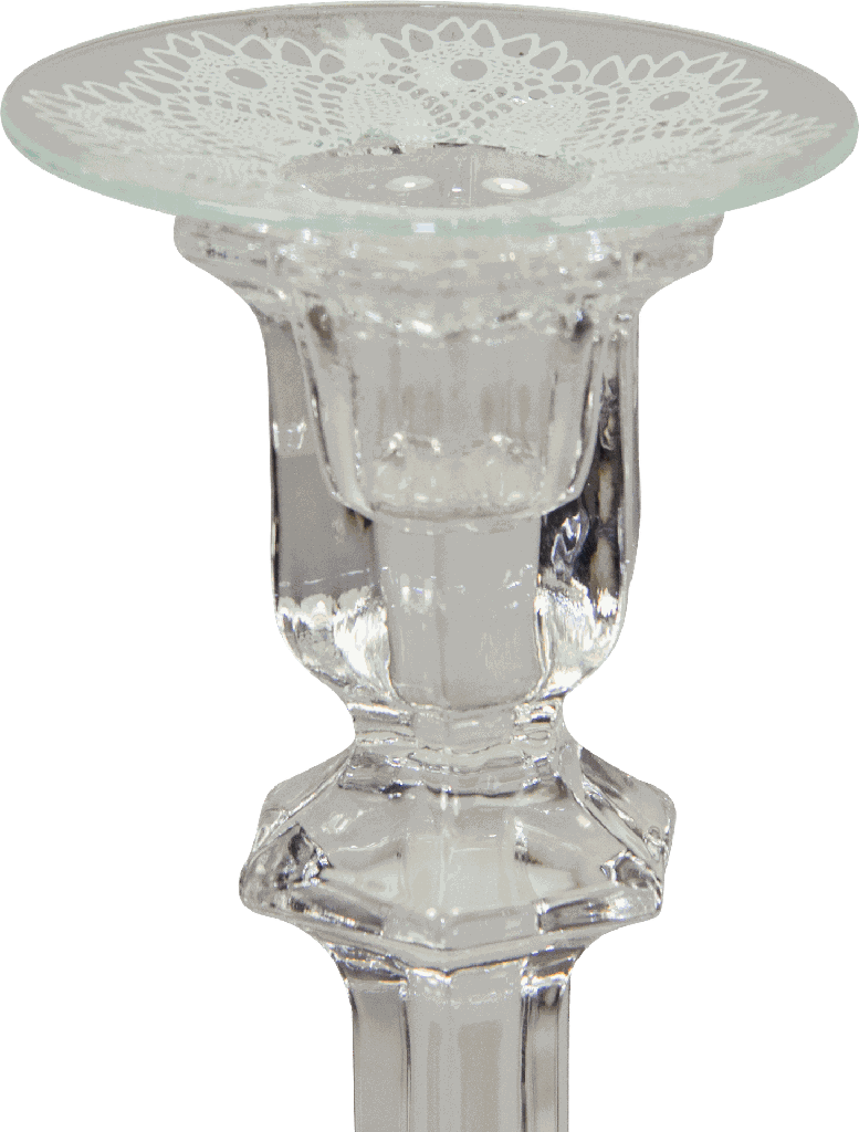 Kerzenteller Ø 7 cm Dekor Spitze