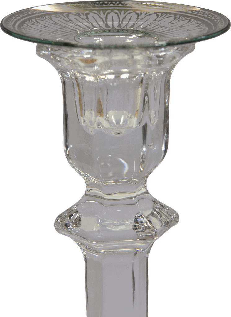 Kerzenteller Ø 7 cm Dekor Ornament silber