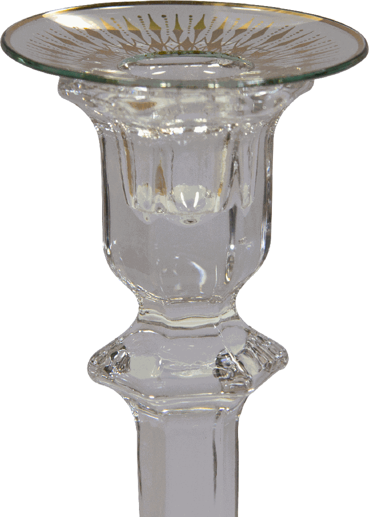 Kerzenteller Ø 7 cm Dekor Ornament gold