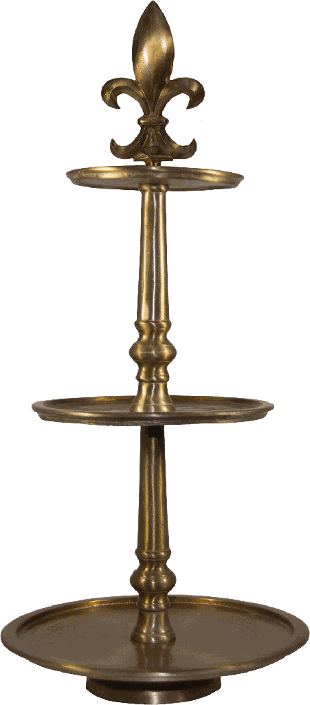 BOURBONE Etagere 3-er Metall messing