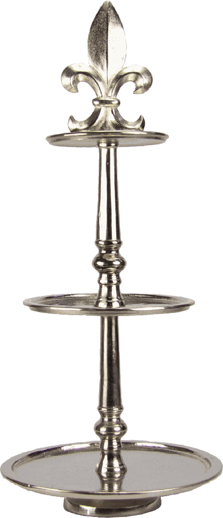 BOURBONE Etagere 3-er Metall antik-silber