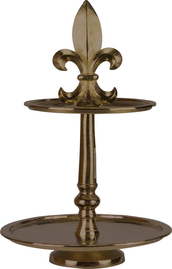 BOURBONE Etagere 2-er Metall messing