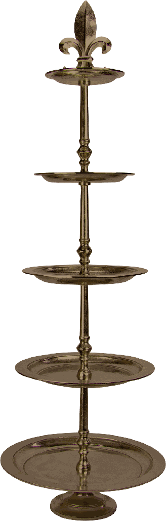 BOURBONE Etagere 5-er Metall messing