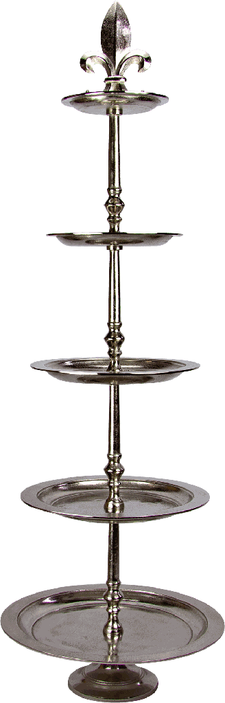 BOURBONE Etagere 5-er Metall antik-silber