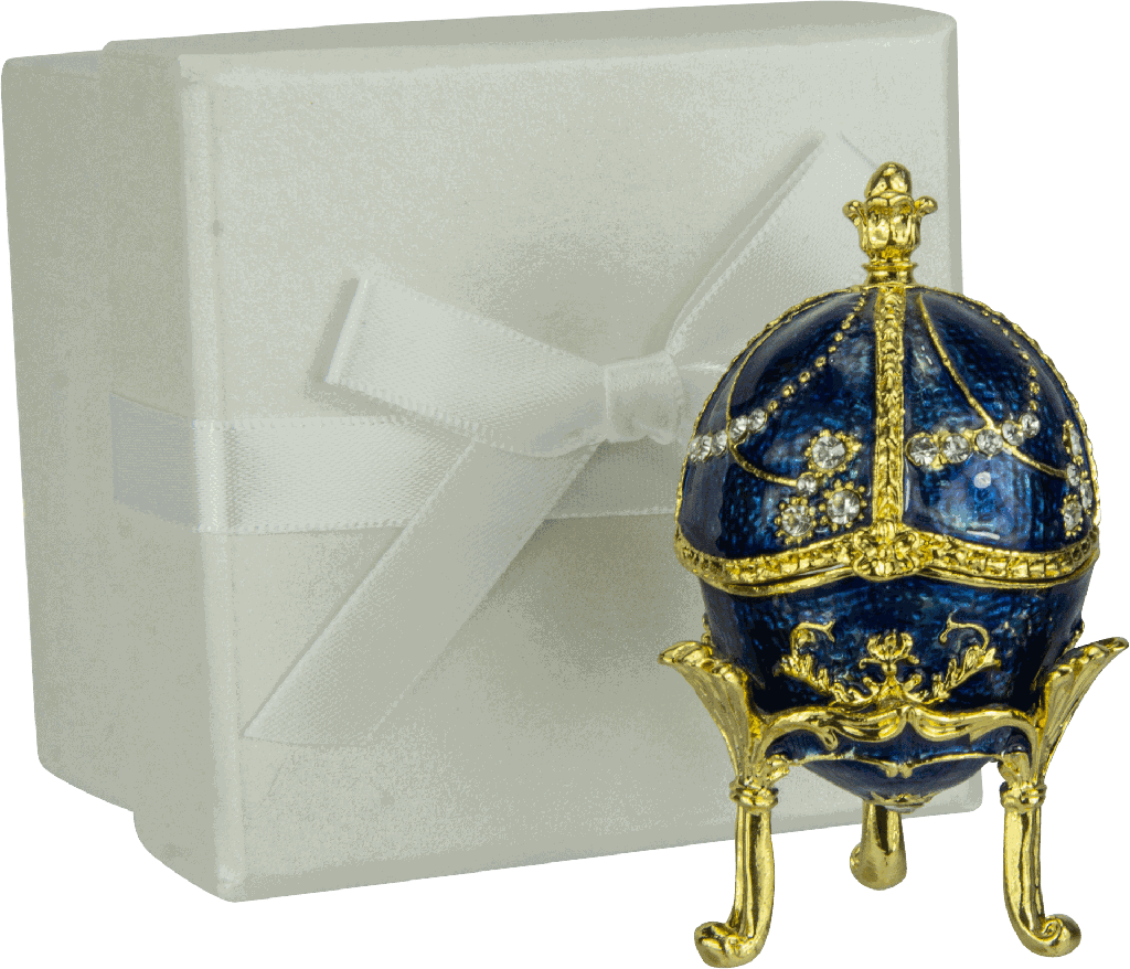 FABERGÉ Schmuckdose blau