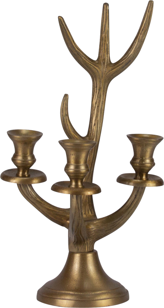 VENISON Kerzenständer 3er Metall messing