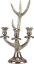 VENISON Kerzenständer 3er Metall antik-silber