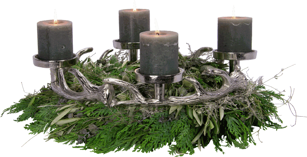 VENISON Adventskranz für Stumpenkerzen