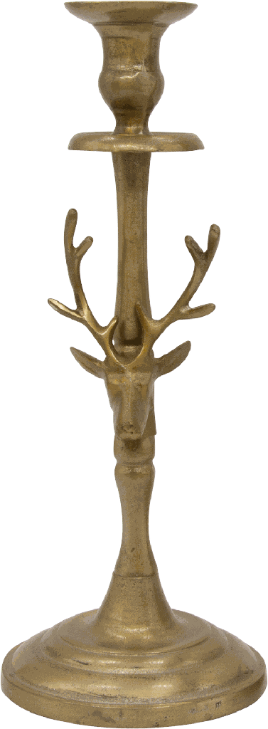 VENISON Kerzenständer 34 cm Metall messing