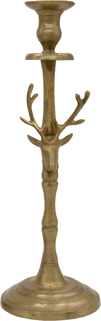 VENISON Kerzenständer 40 cm Metall messing
