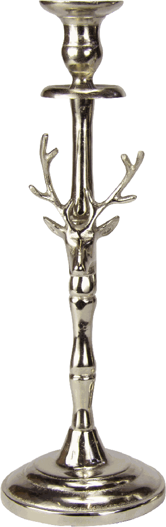VENISON Kerzenständer 40 cm Metall antik-silber