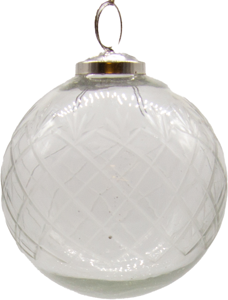 VINTAGE Kugel Glas geschliffen klar