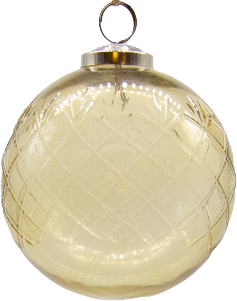 VINTAGE Kugel Glas geschliffen amber