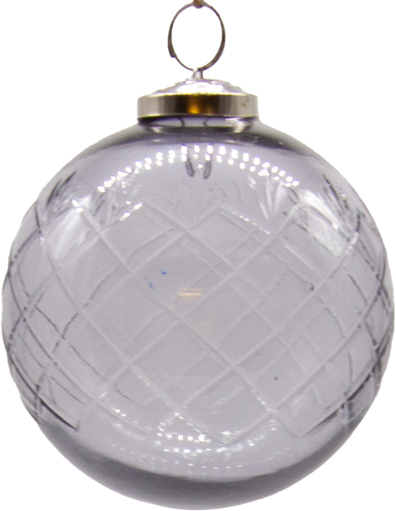 VINTAGE Kugel Glas geschliffen smoke