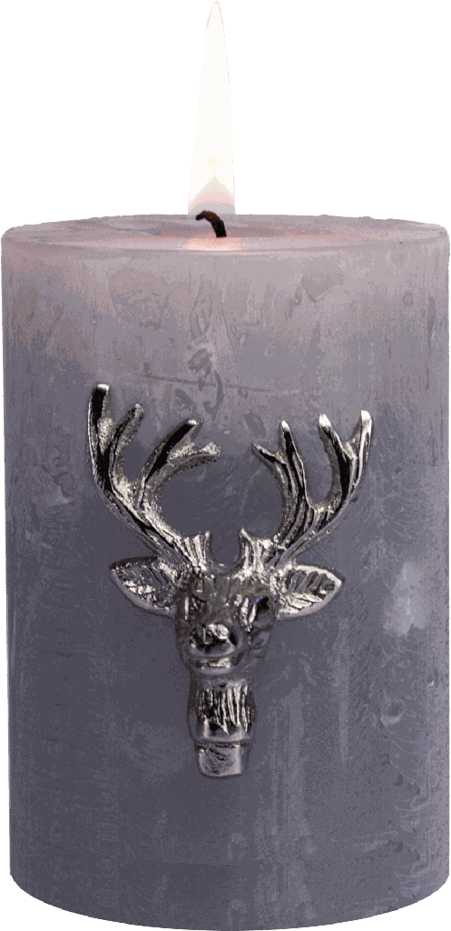 VENISON Kerzenpin Metall antik-silber