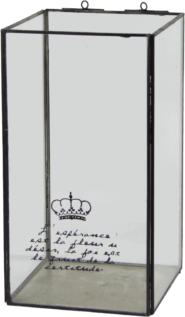 Windlicht 16 x 16 x 30 cm Glas schwarz