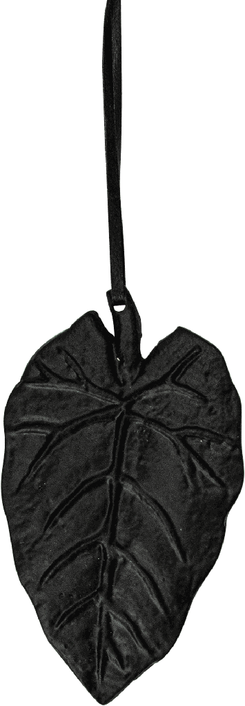 LEAVES Blatt Metall schwarz