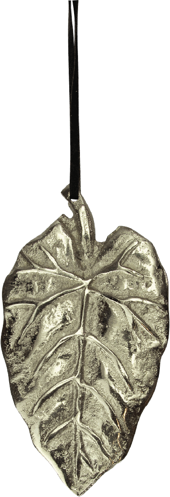 LEAVES Blatt Metall antik-silber