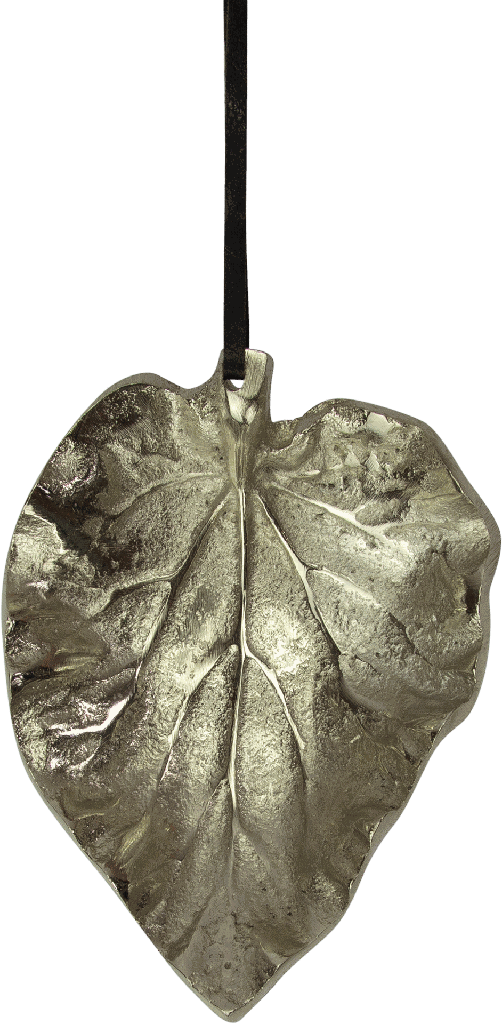 LEAVES Blatt Metall antik-silber