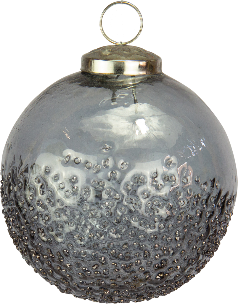 Kugel 10 cm Glas smoke