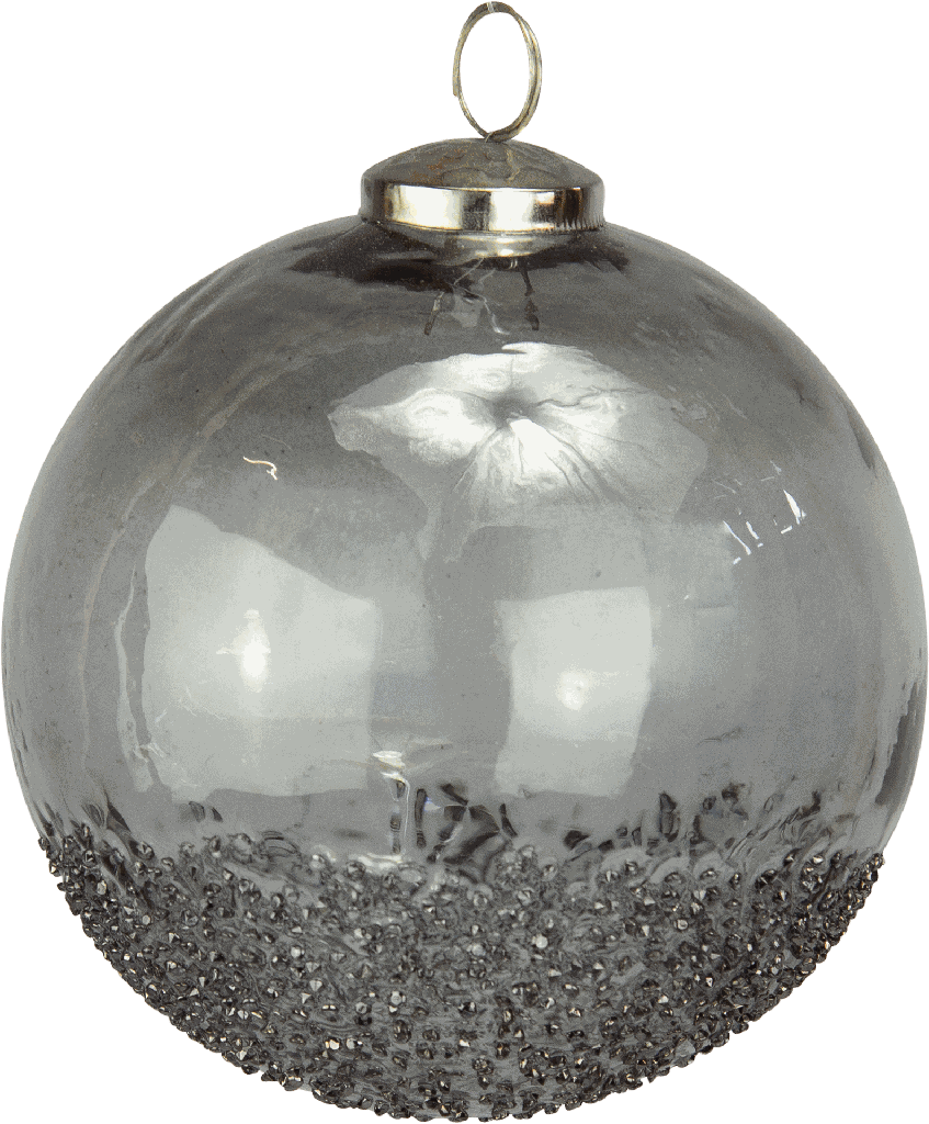 Kugel 12 cm Glas smoke