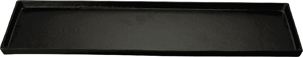 BASIC Kerzentablett rechteckig Metall schwarz