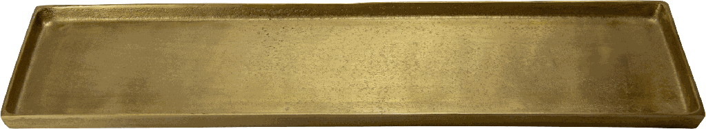 BASIC Kerzentablett rechteckig Metall messing