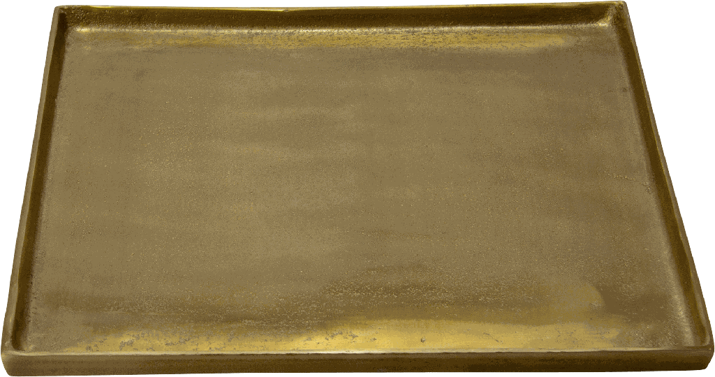 BASIC Kerzentablett quadratisch Metall messing