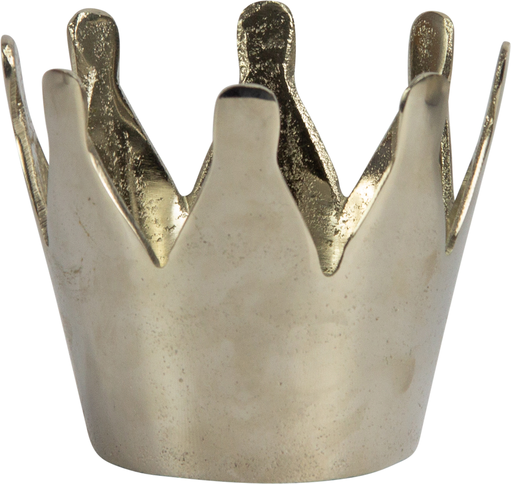 ROYAL Vase / Übertopf 12 cm Metall antik-silber