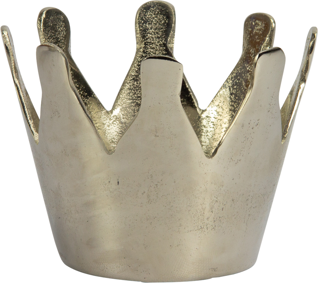 ROYAL Vase / Übertopf 15 cm Metall antik-silber