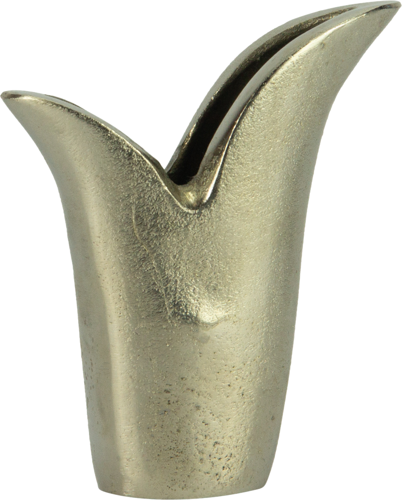 TULIP Vase 15,5 cm Metall antik-silber