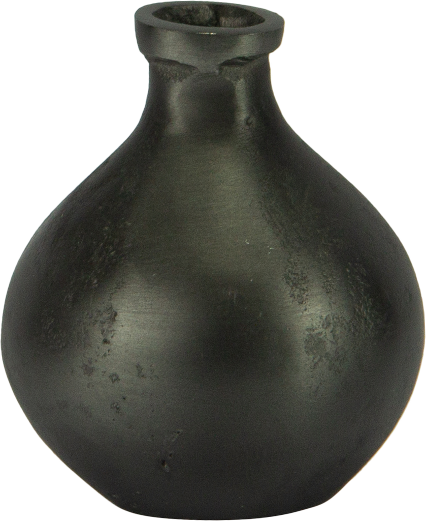 Vase 10 cm Metall schwarz