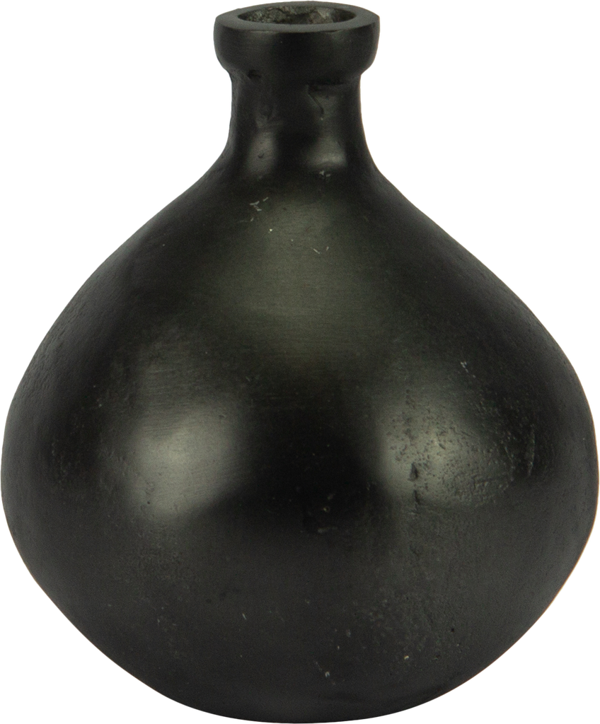 Vase 15 cm Metall schwarz
