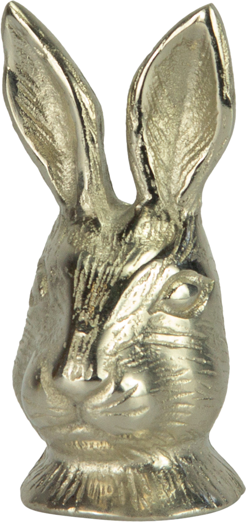 Hasekopf Metall antik-silber