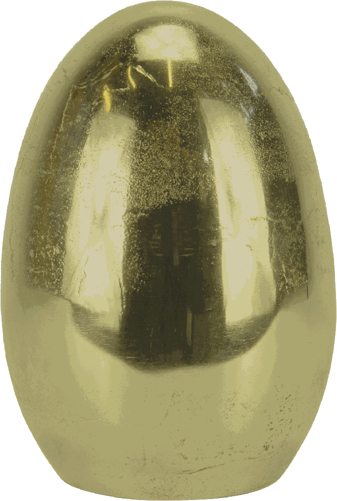 Ei Höhe 23,5 cm Metall messing