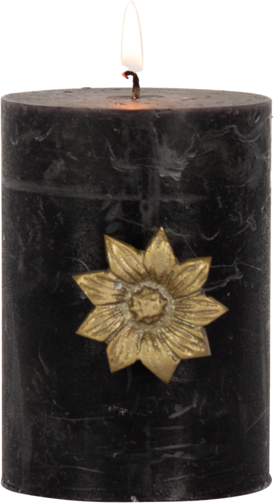 FLOWER Kerzenpin Metall messing