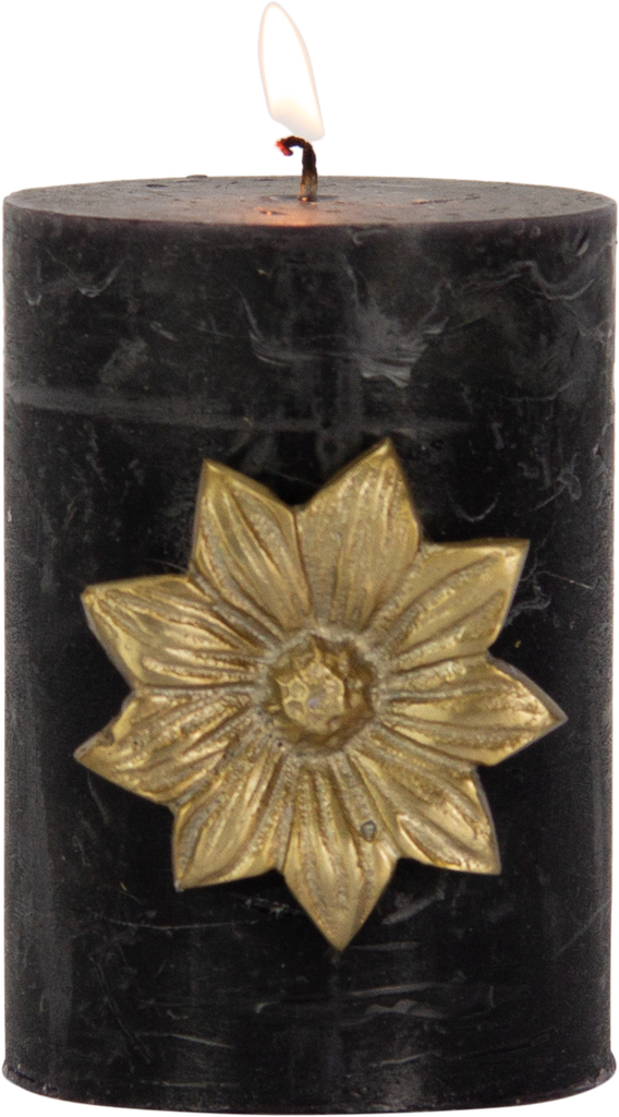 FLOWER Kerzenpin Metall messing