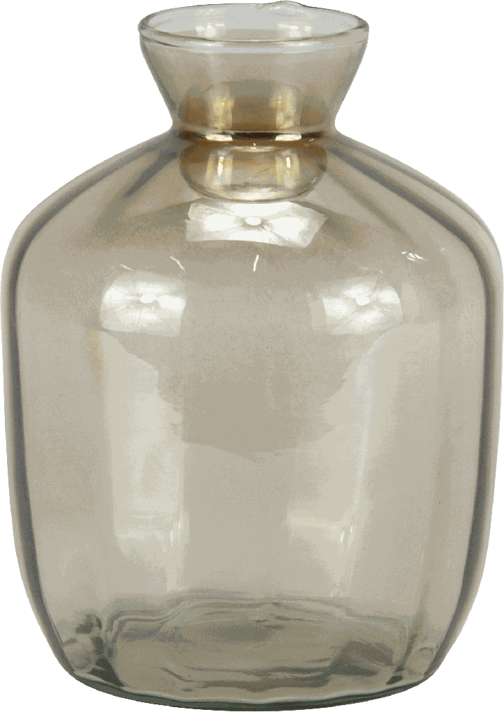 Vase 18 x Ø 13 cm Glas amber