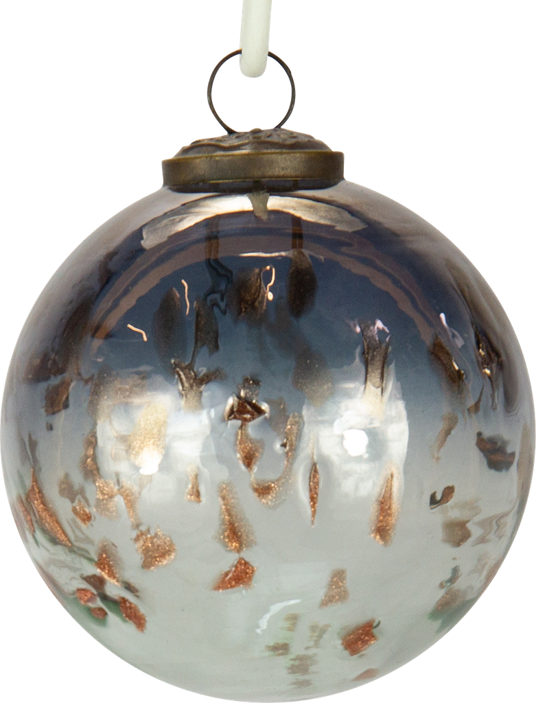 Kugel 9,5 cm Glas smoke