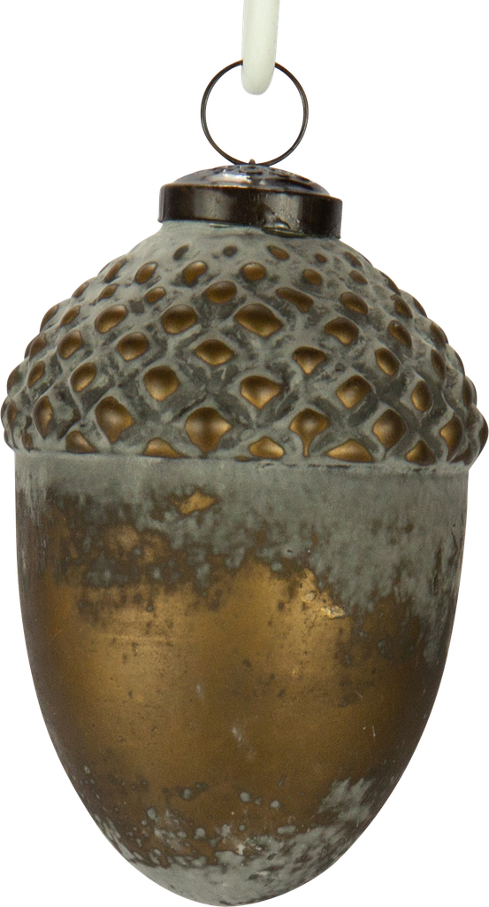 Höhe 11 x Ø 7 cm Glas grau-gold