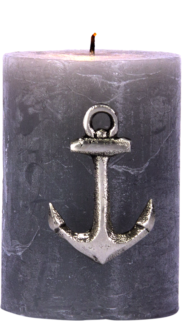 ANCHOR Kerzenpin Metall antik-silber