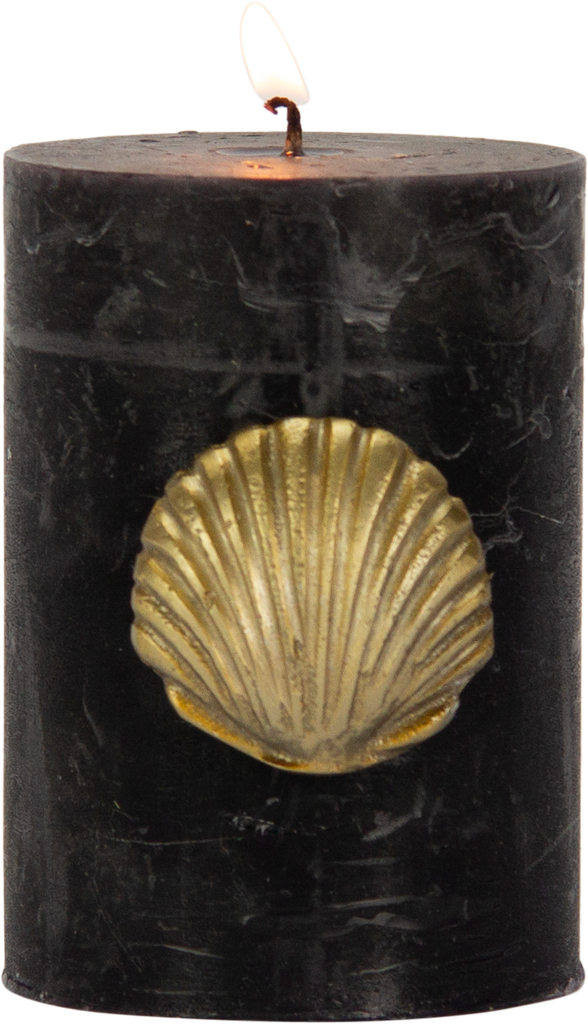 SHELL Kerzenpin Metall messing