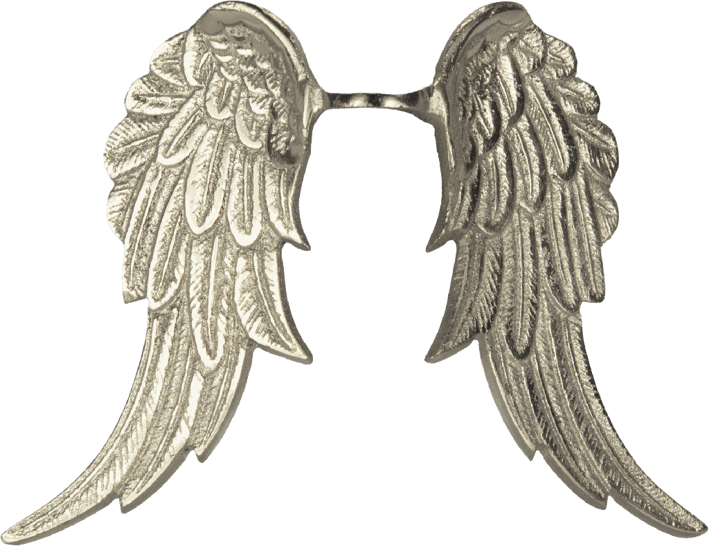 CUPID Engel-Flügel 24,5 cm Metall antik-silber